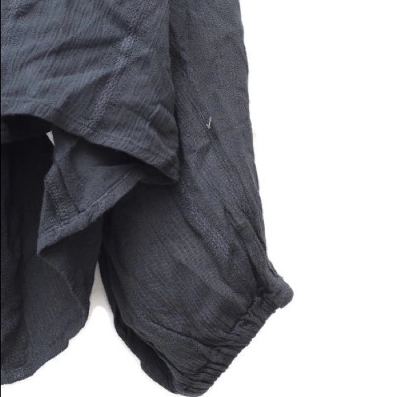 American Eagle Crop Top Blouse Keyhole Tie Neck - Picture 4 of 5